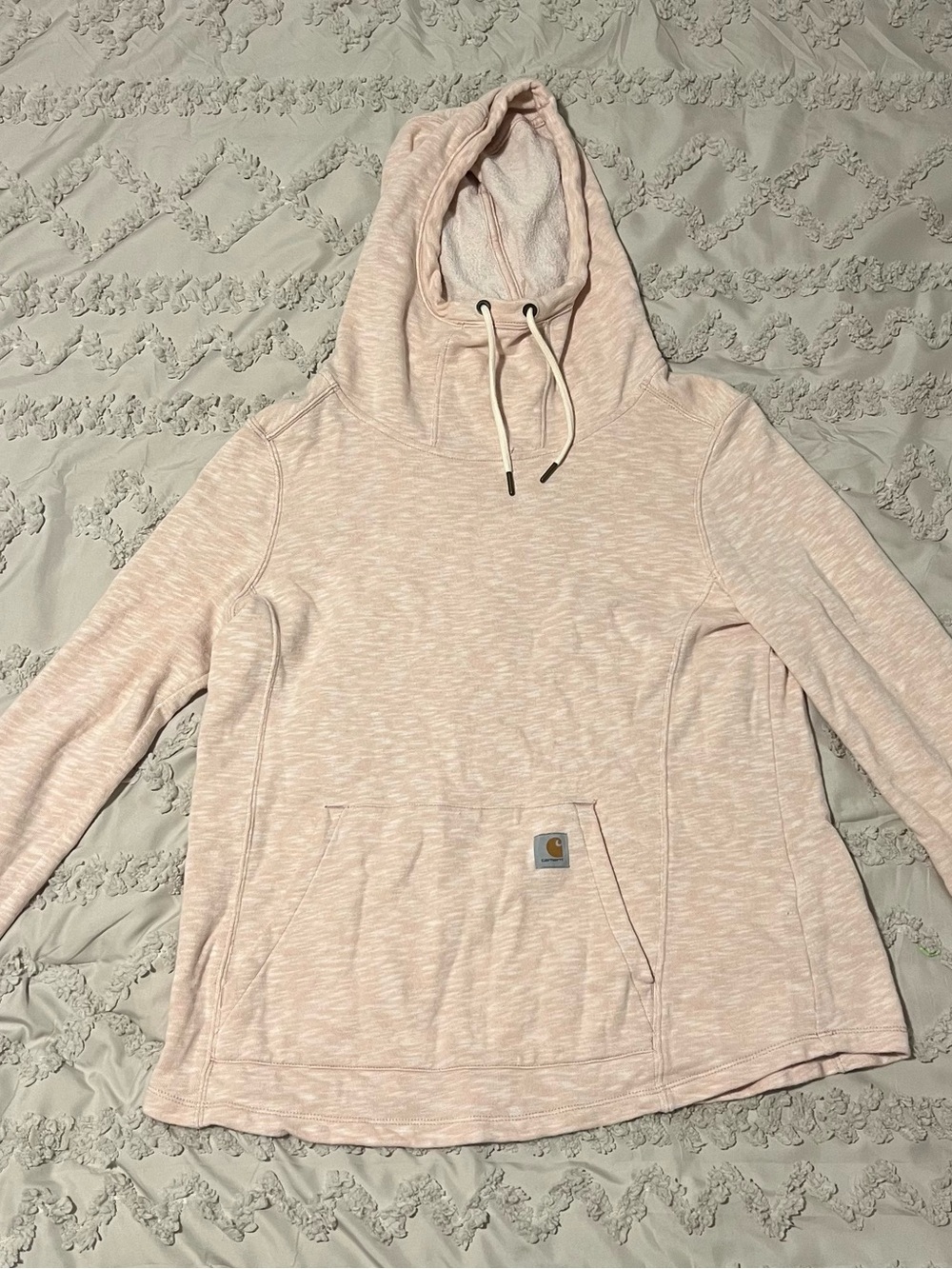 Carhartt Women’s Newberry Hooded Sweater in Rose Smoke Pink size L (12-14)